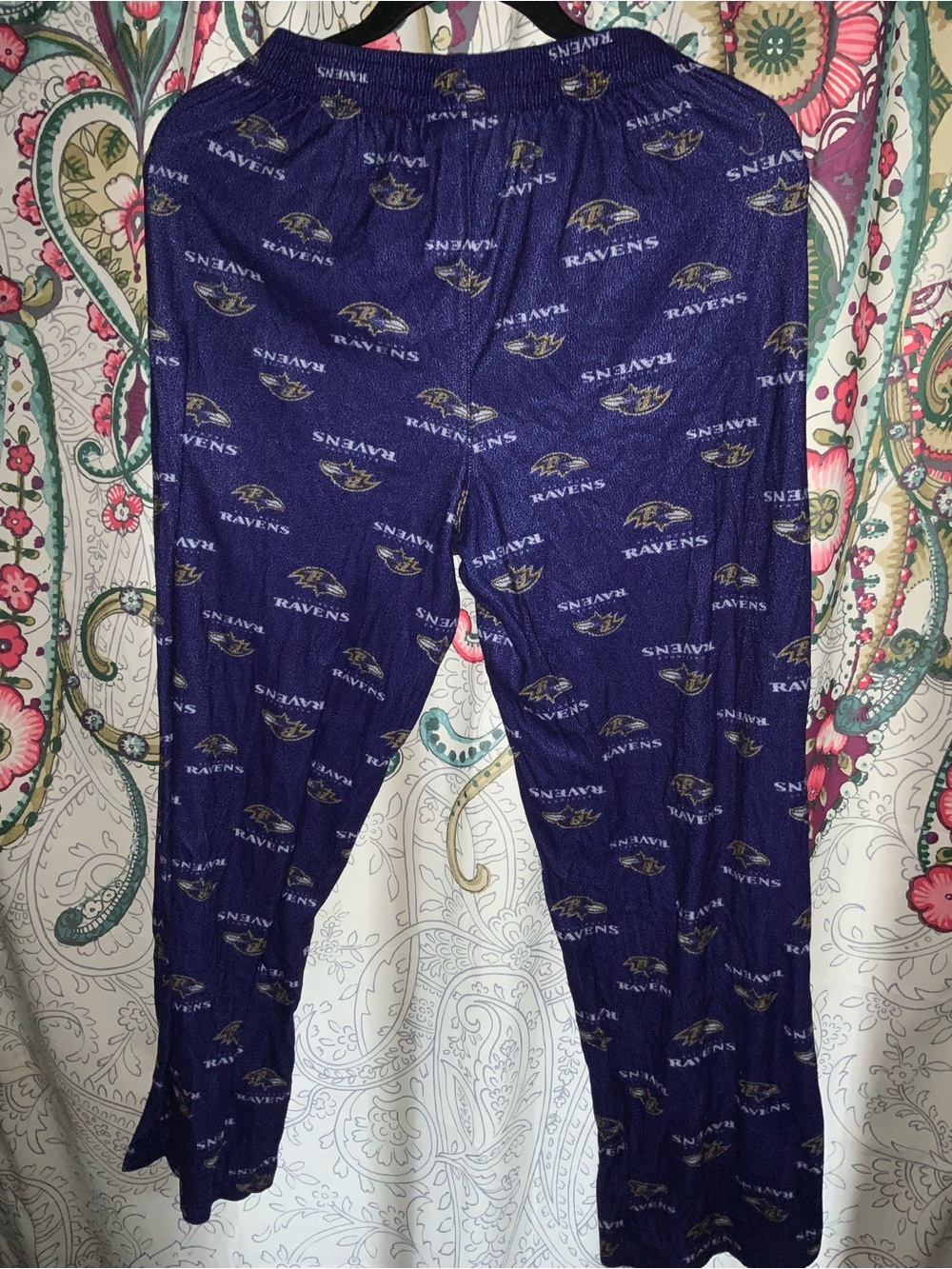 NFL Team Apparel Baltimore Ravens Youth Pajama Pant  Logo Print Large 14/16